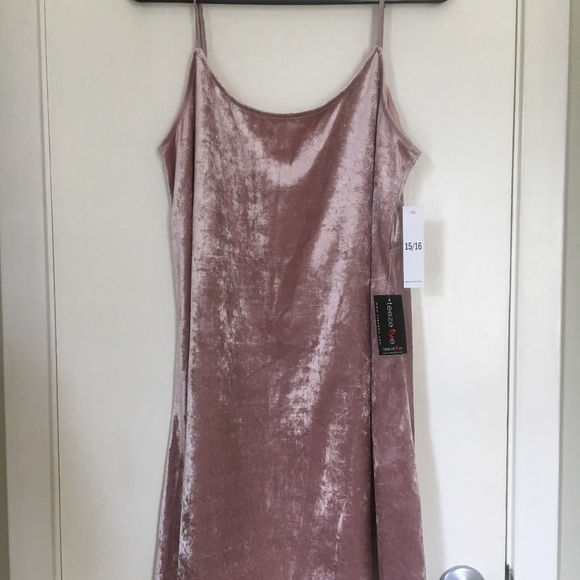 Teeze Me Junior's Velvet Slip Dress - Picture 2 of 2